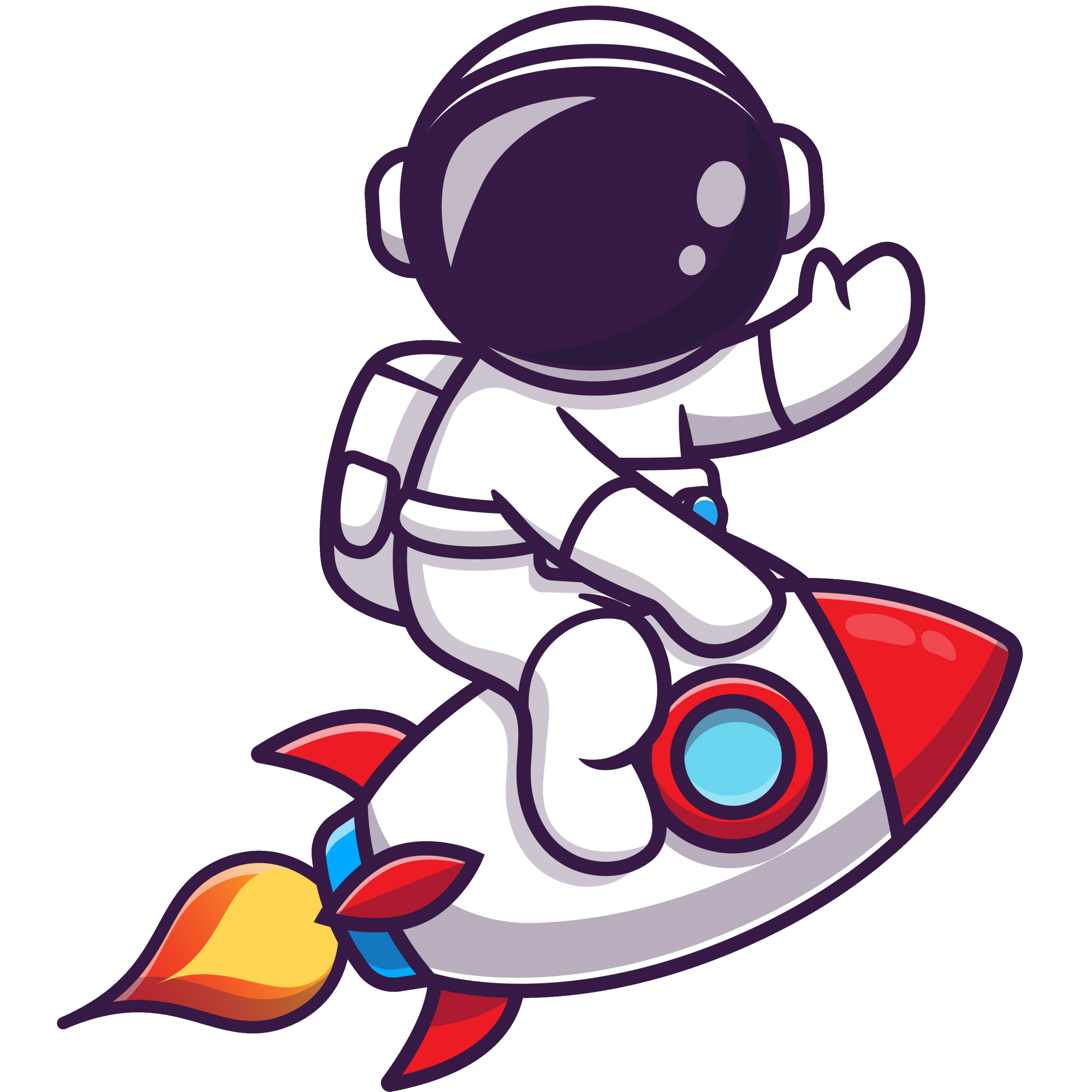 Astronaut on a rocket